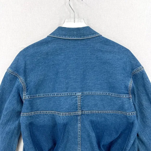 MADEWELL X ISKO Reconstructed Jean Jacket Womens Small Blue Denim Long Sleeve