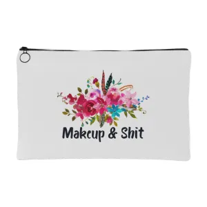Makeup & Shit Cosmetic Bag Floral Pouch