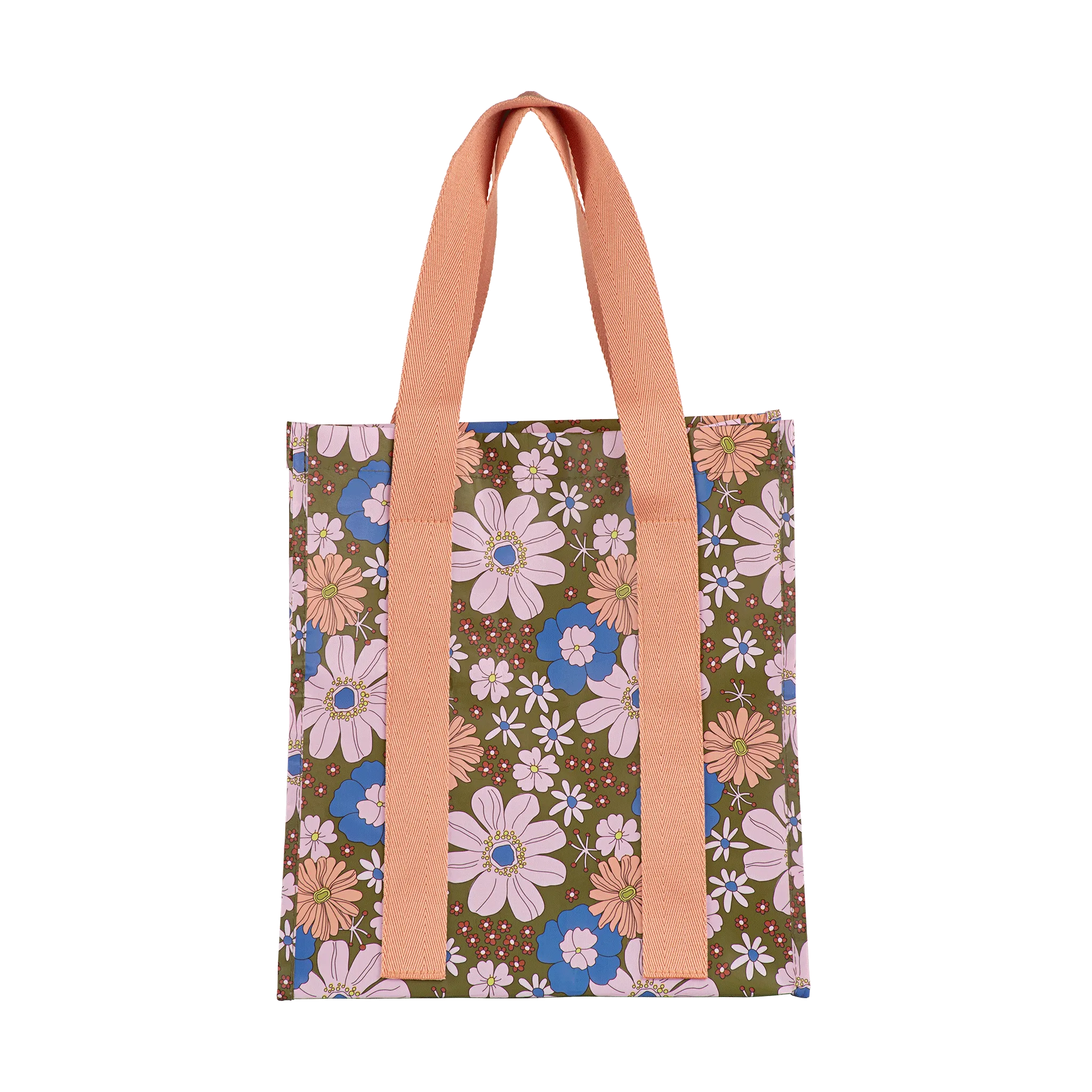 Market Bag Blue Flowers