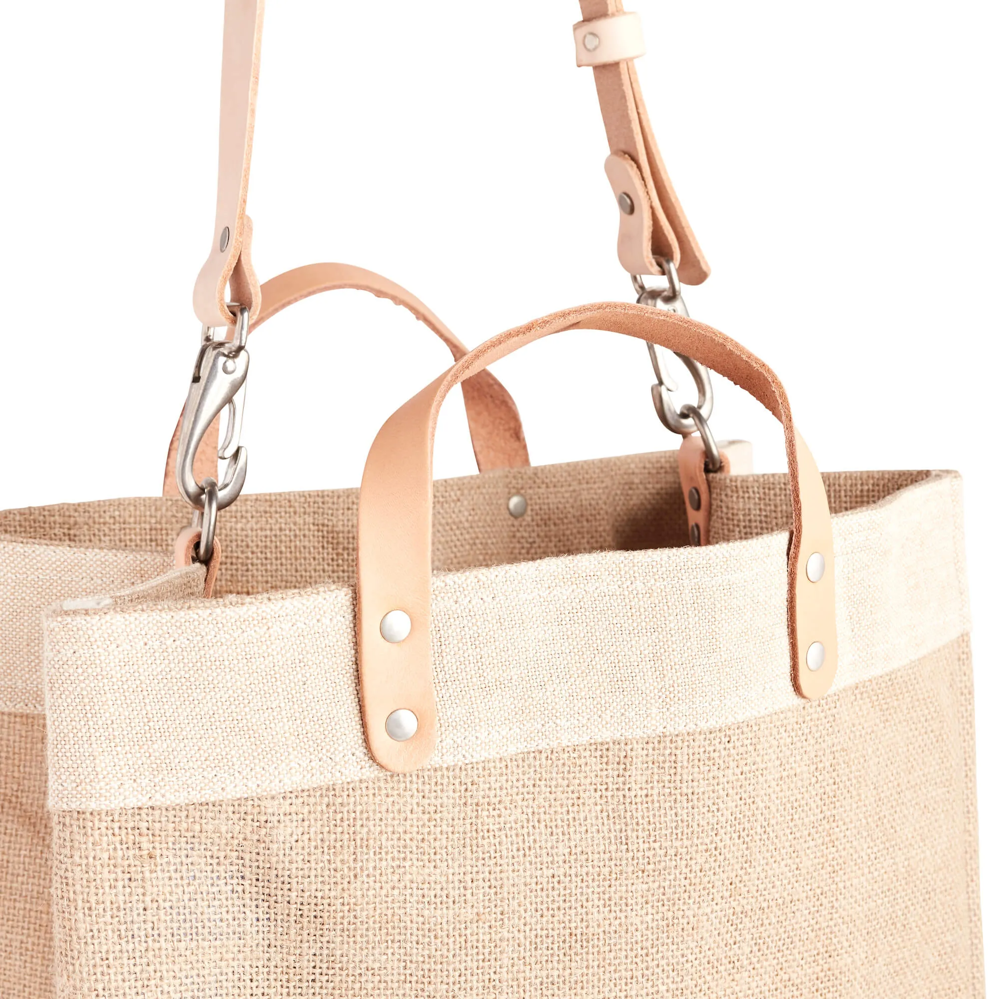 Market Bag in Natural with Strap (003NASTRAP)