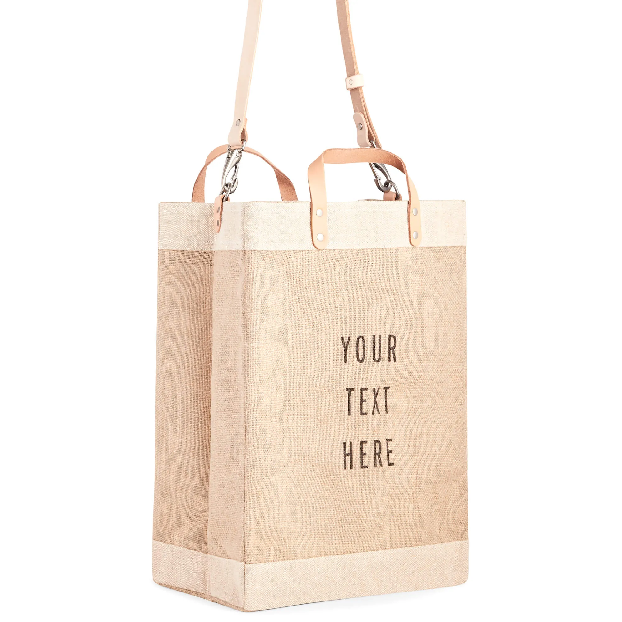 Market Bag in Natural with Strap (003NASTRAP)