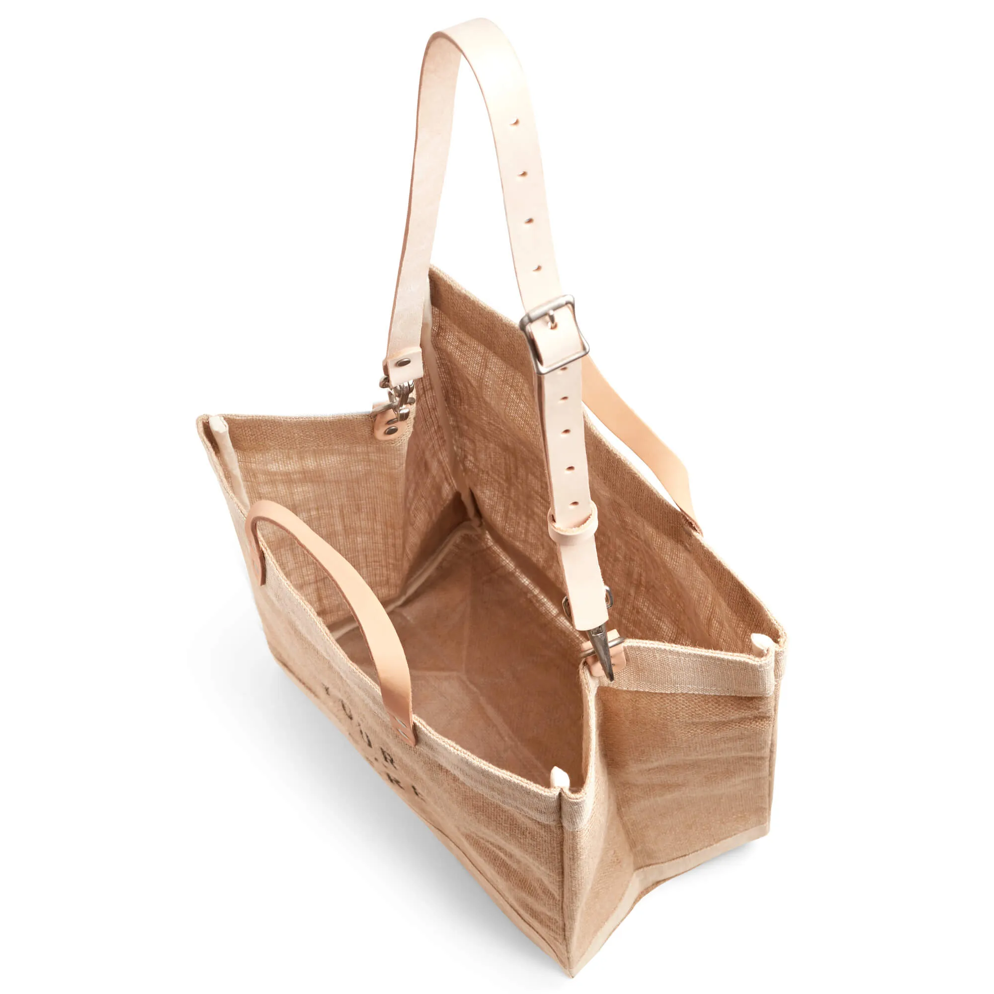 Market Bag in Natural with Strap (003NASTRAP)