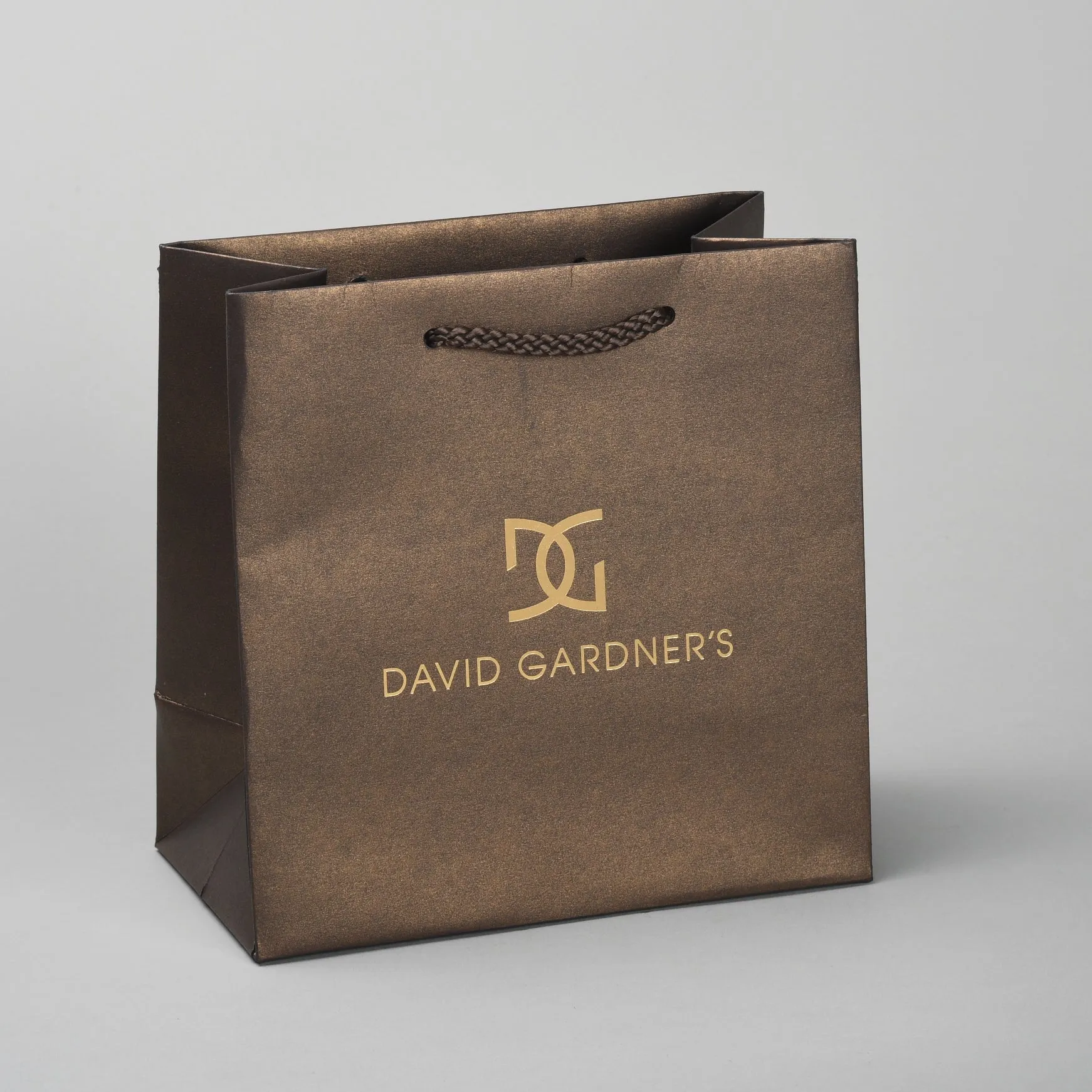 Matching Paper Shopping Bag in Bronze