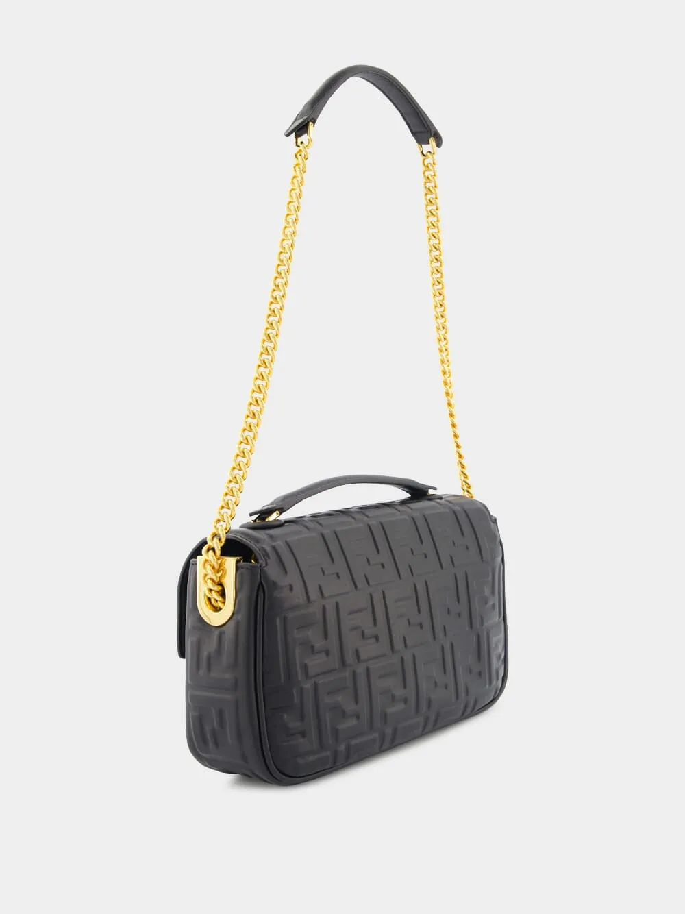 Medium Black Baguette Chain Bag