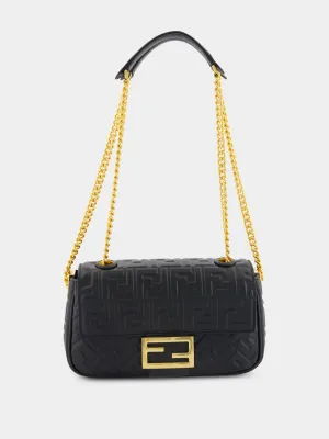 Medium Black Baguette Chain Bag