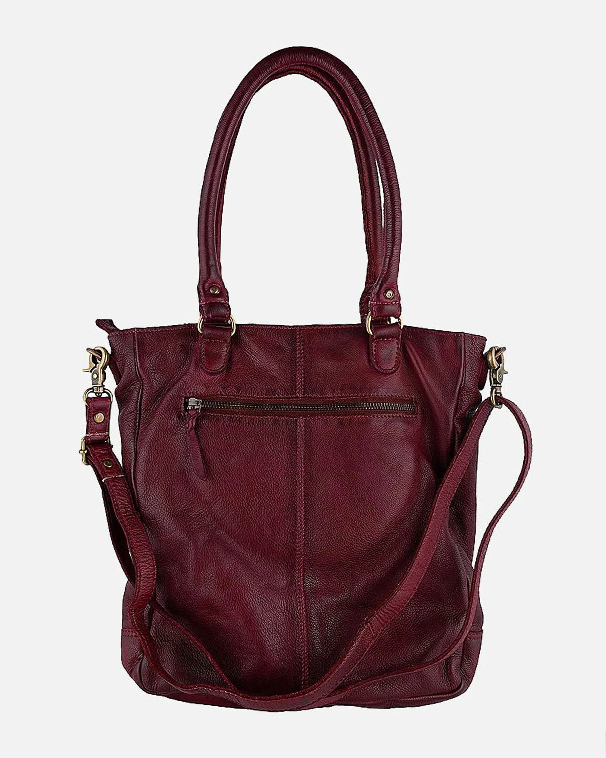 Meekes | Braided Leather Shoulder Bag Detachable Straps