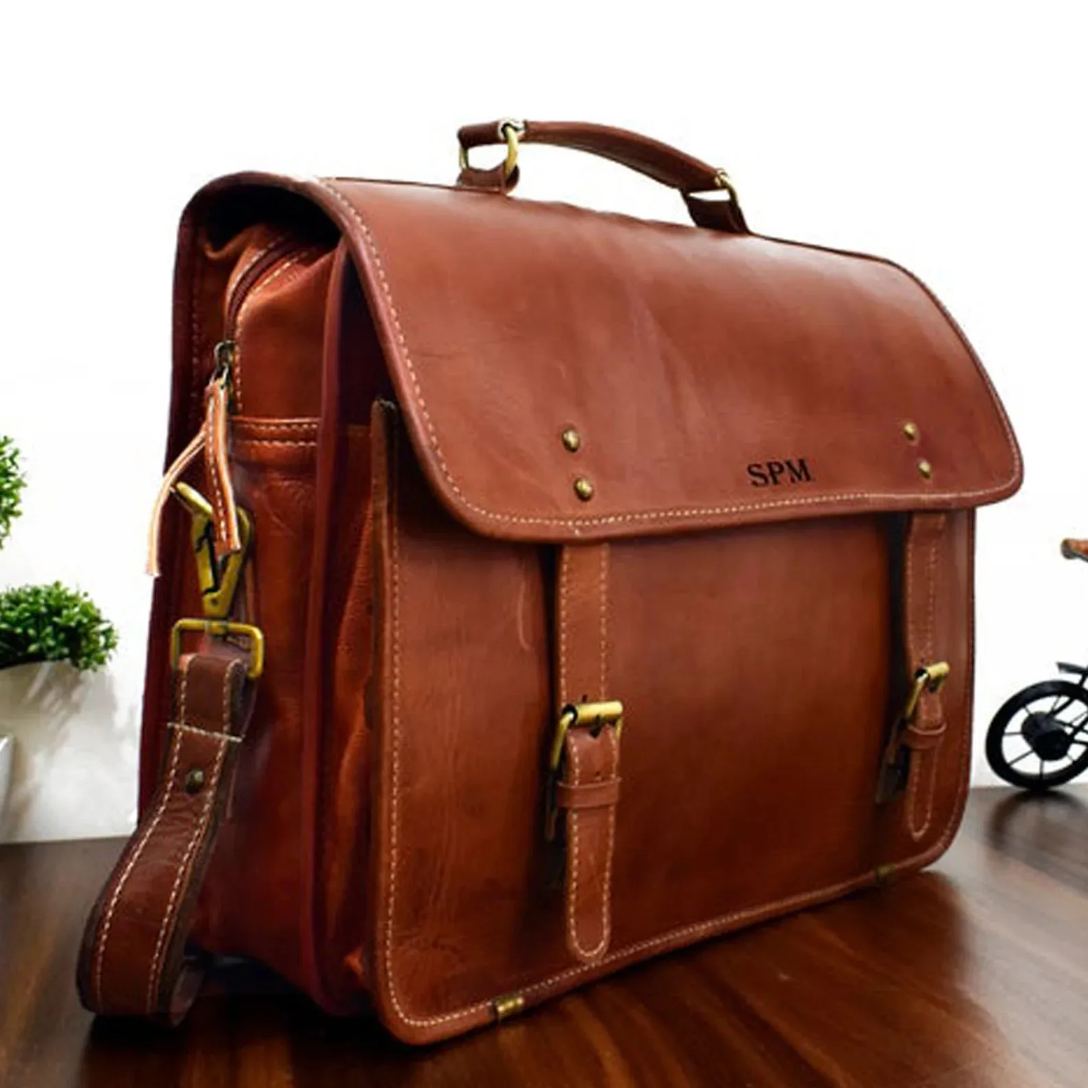 Men's leather Bag Messenger Leather bag