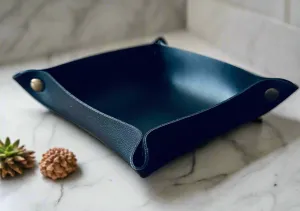 Mens PU Leather Valet Tray in Brown or Black by ArchieSoul Man