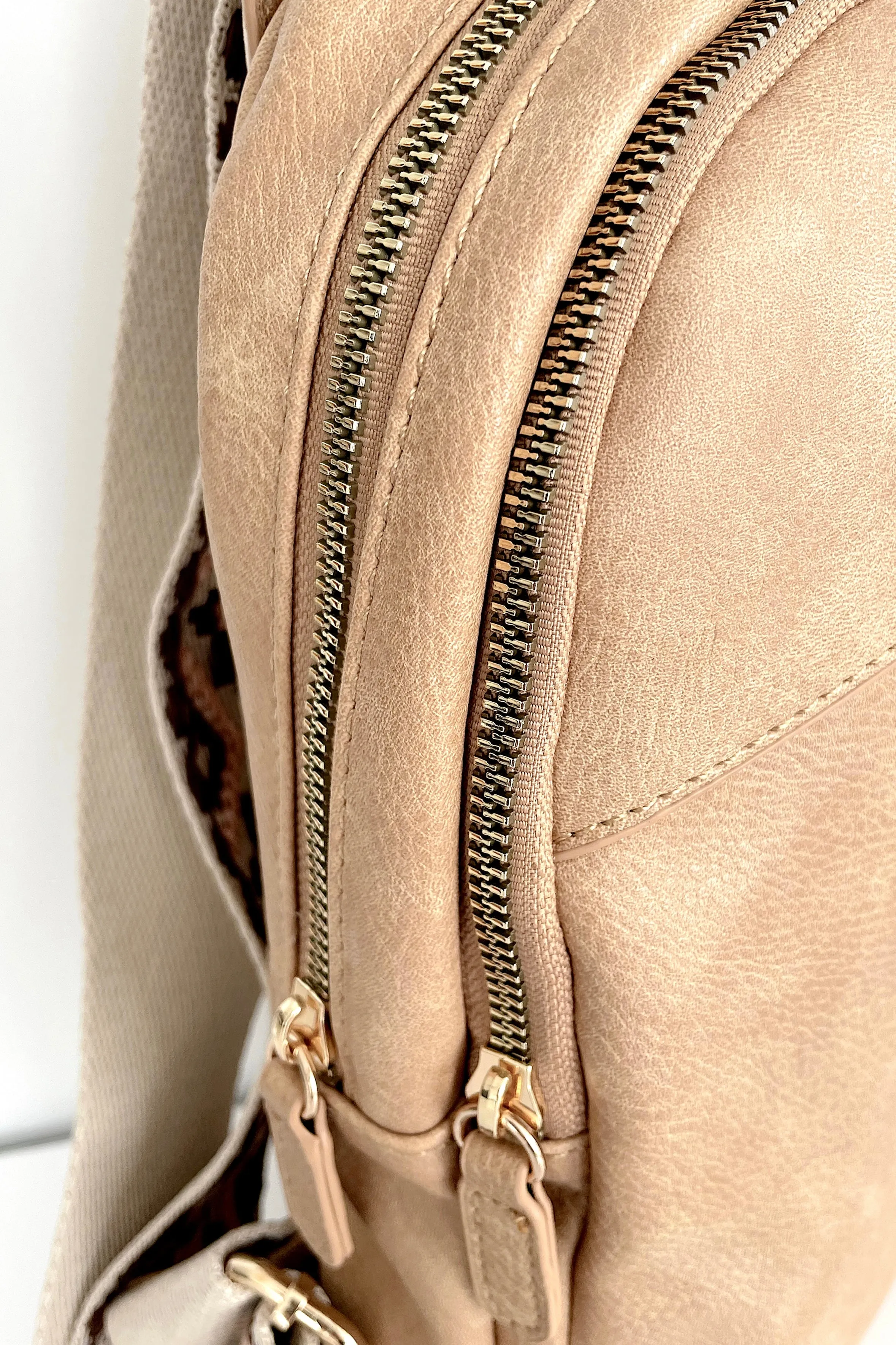 MEREDITH GUITAR STRAP SLING BACKPACK IN TAN
