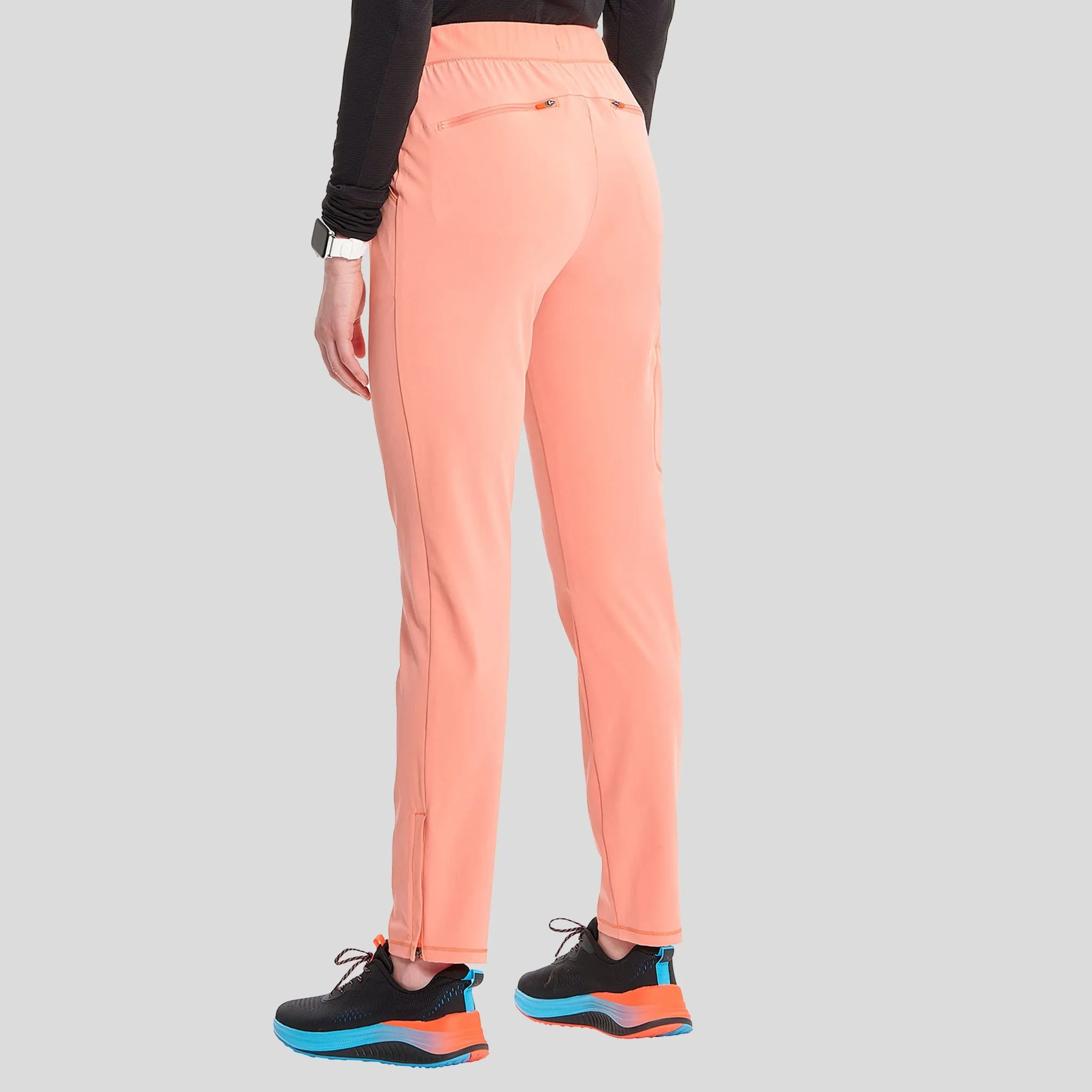 Mid Rise Pull-on Tapered Leg Cargo Pant | Electric Coral