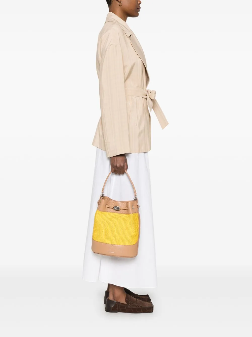 Mondà vimini small bucket bag