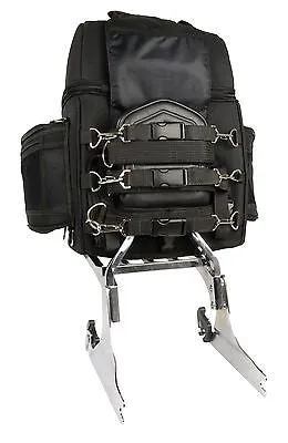 MOTORCYCLE MEDIUM SISSY DOUBLE ACCESS ENTRY TRAVEL BAR BAG LUGGAGE WATERPROOF