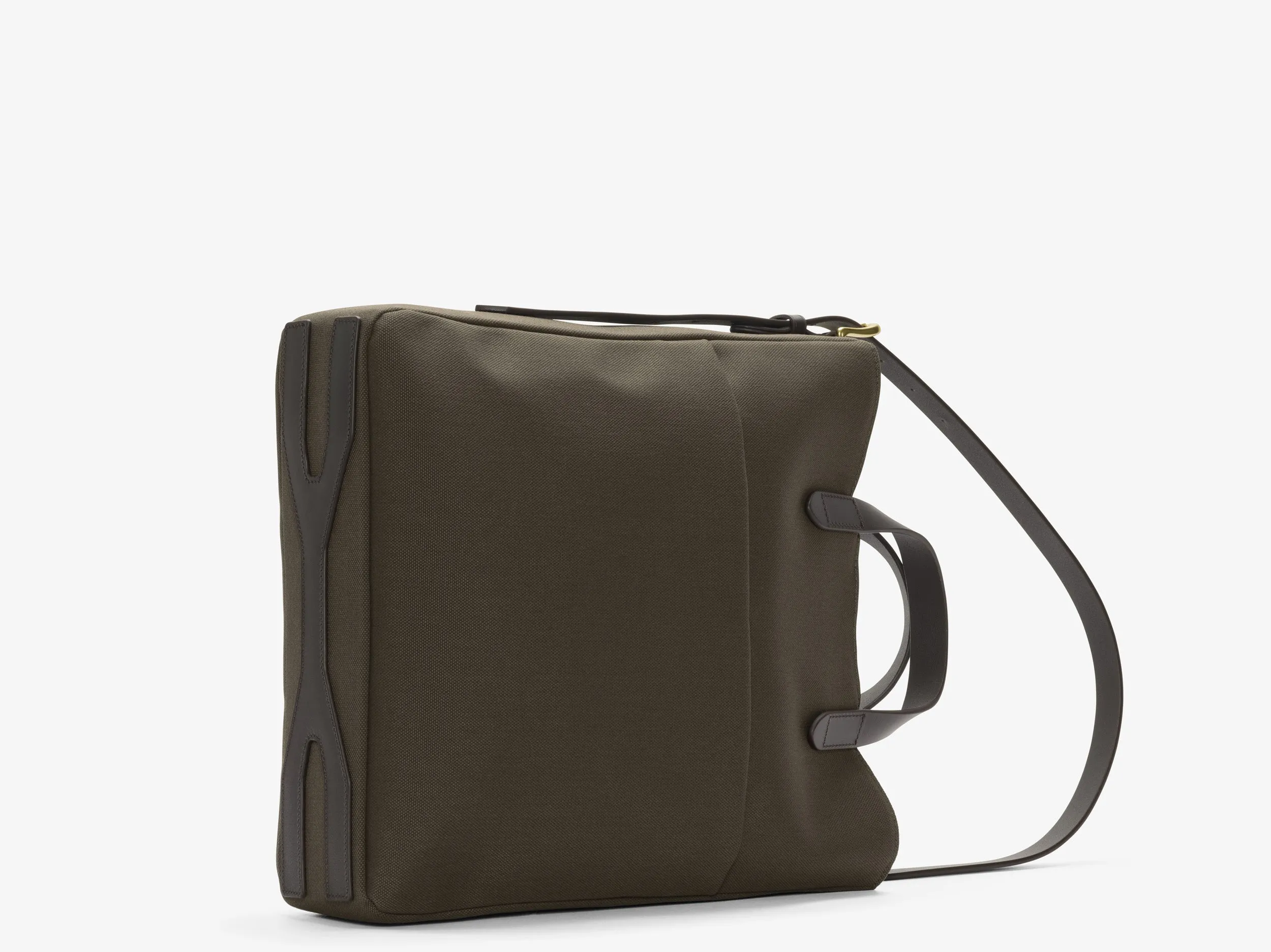 M/S Field Tote - Army/Dark brown