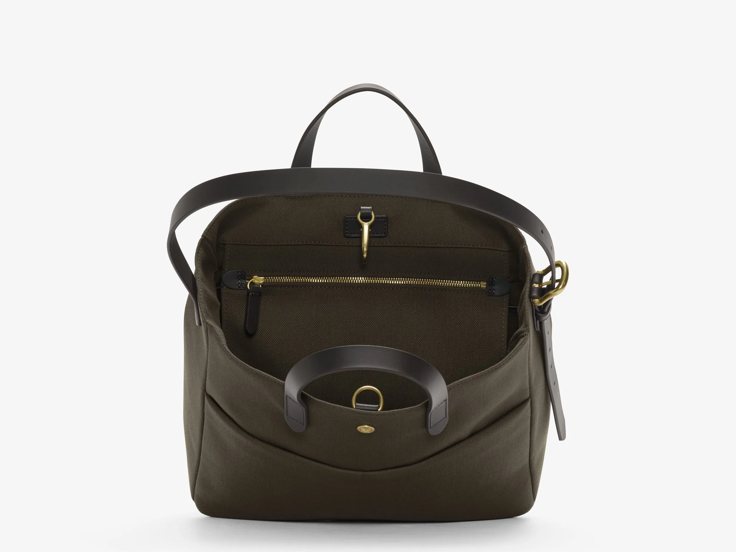 M/S Field Tote - Army/Dark brown