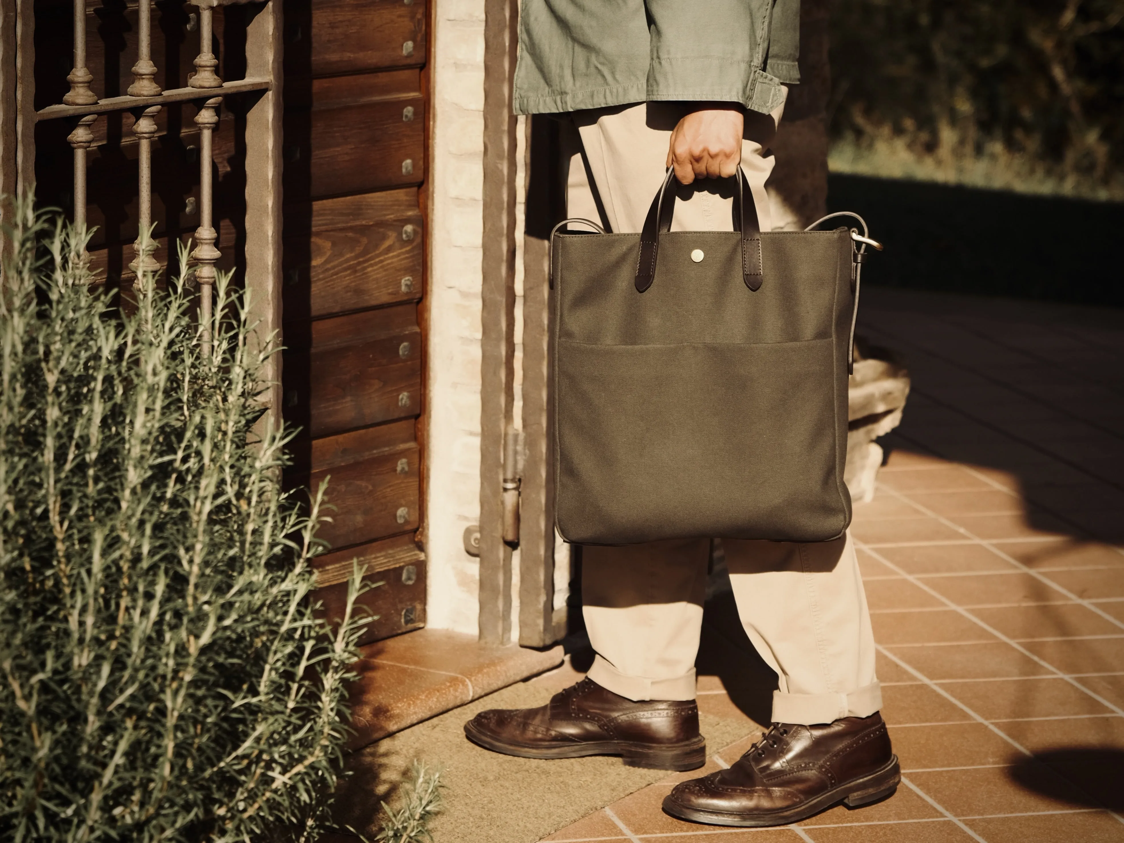 M/S Field Tote - Khaki/Black