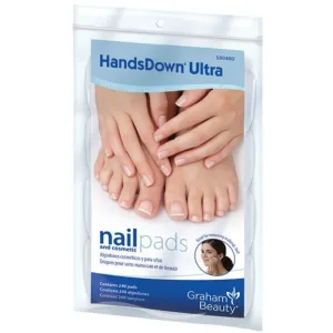 Multi-Use Nail & Cosmetic Pads / Nonwoven, Lint-Free, with Poly Grip Tab / 240 Rounds Per Bag by HandsDown