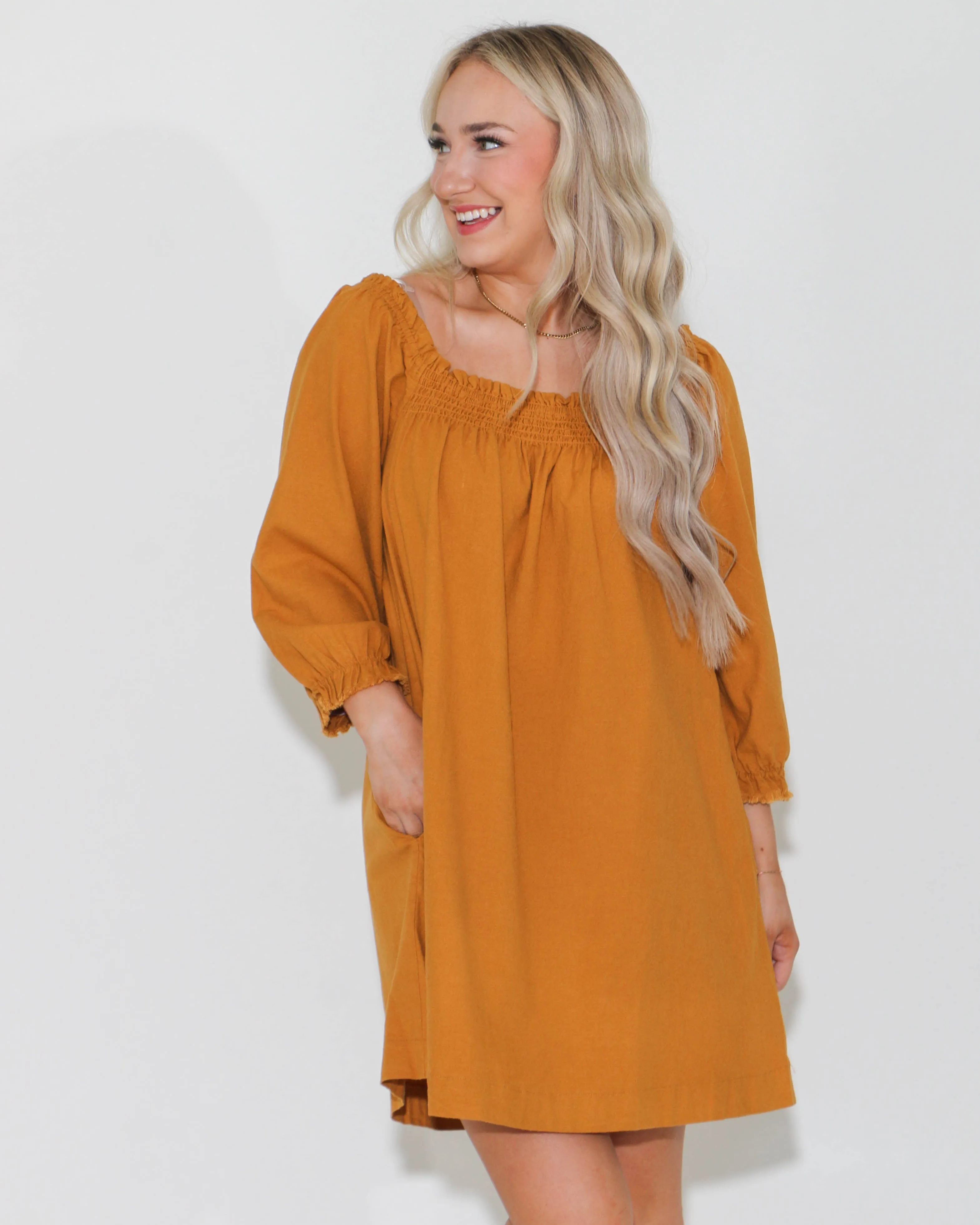 Mustard Tunic Dress