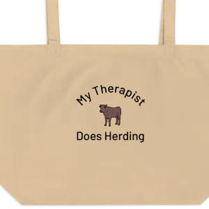 My Therapist Does Cattle Herding X-Large Tote/ Shopping Bags