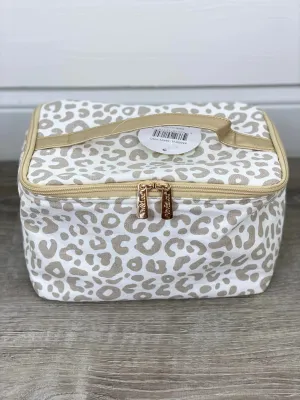 Natural Leopard Cosmetic Bag