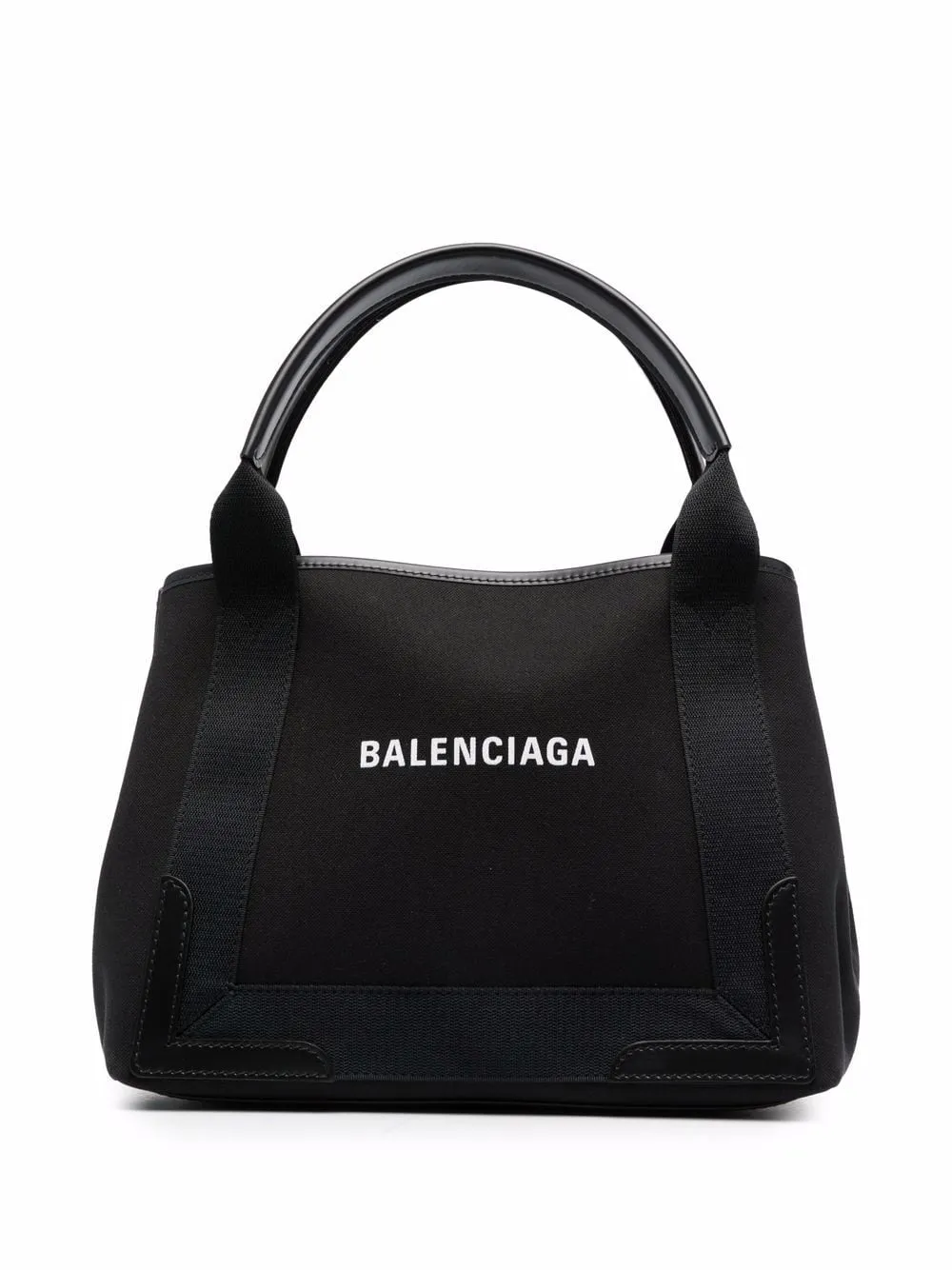 Navy cabas small canvas tote bag