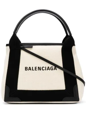 Navy cabas xs canvas tote bag