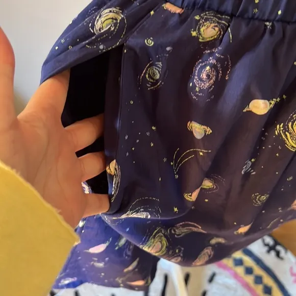 Nebula Outer Space Cotton Skater Skirt Elastic Waist MEDIUM