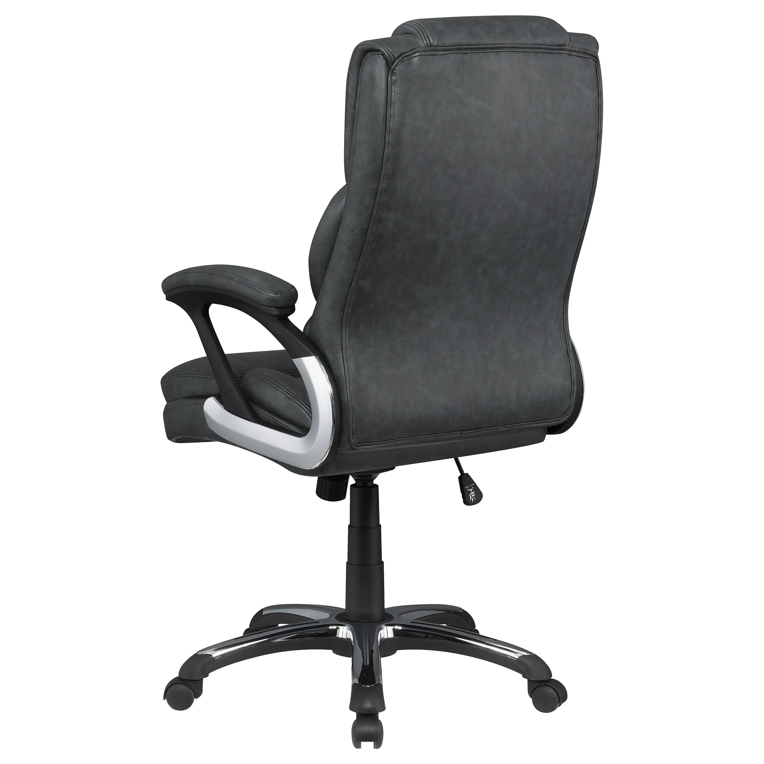 Nerris Upholstered Adjustable Home Office Desk Chair Grey