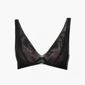 NEW AJOUR long bra in black