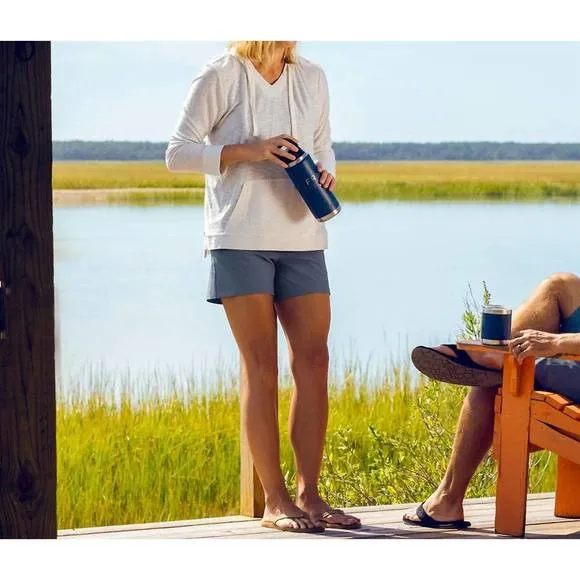 NEW FREE FLY w pull-on breeze short in blue dusk