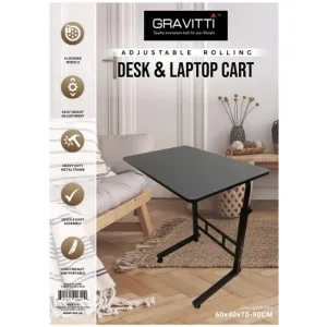 NEW in box! Gravitti Adjustable Rolling Desk & Laptop Cart (27.6"-35.4")