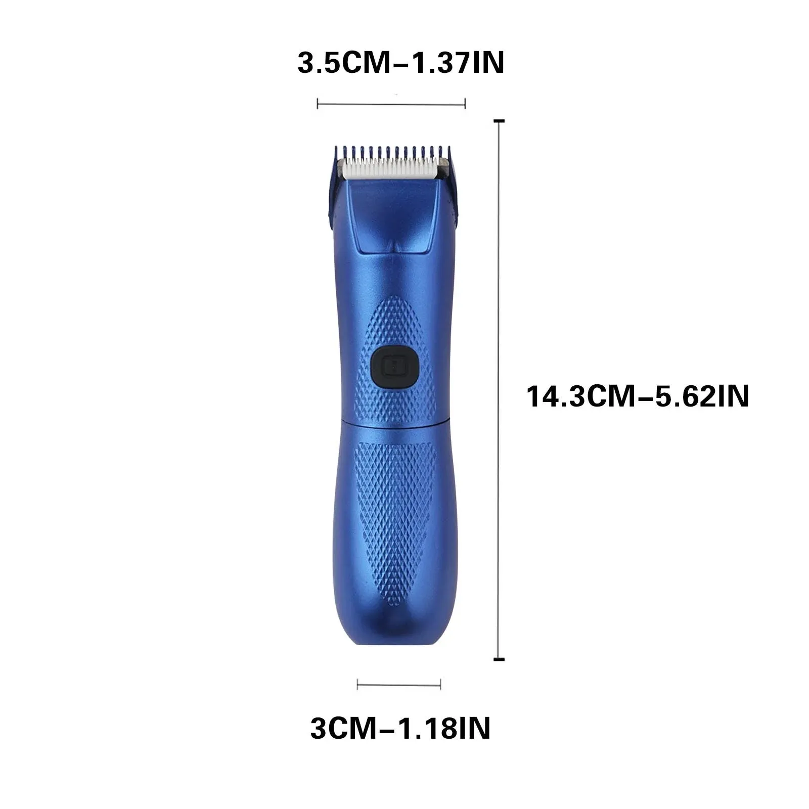 NEW Retails $45, Body Hair Trimmer – Dual-Head Trimmer & Foil Blades, Waterproof Wet/Dry Groomer, USB-C Rechargeable, Men’s Ball Shaver, Blue