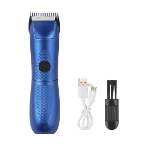 NEW Retails $45, Body Hair Trimmer – Dual-Head Trimmer & Foil Blades, Waterproof Wet/Dry Groomer, USB-C Rechargeable, Men’s Ball Shaver, Blue