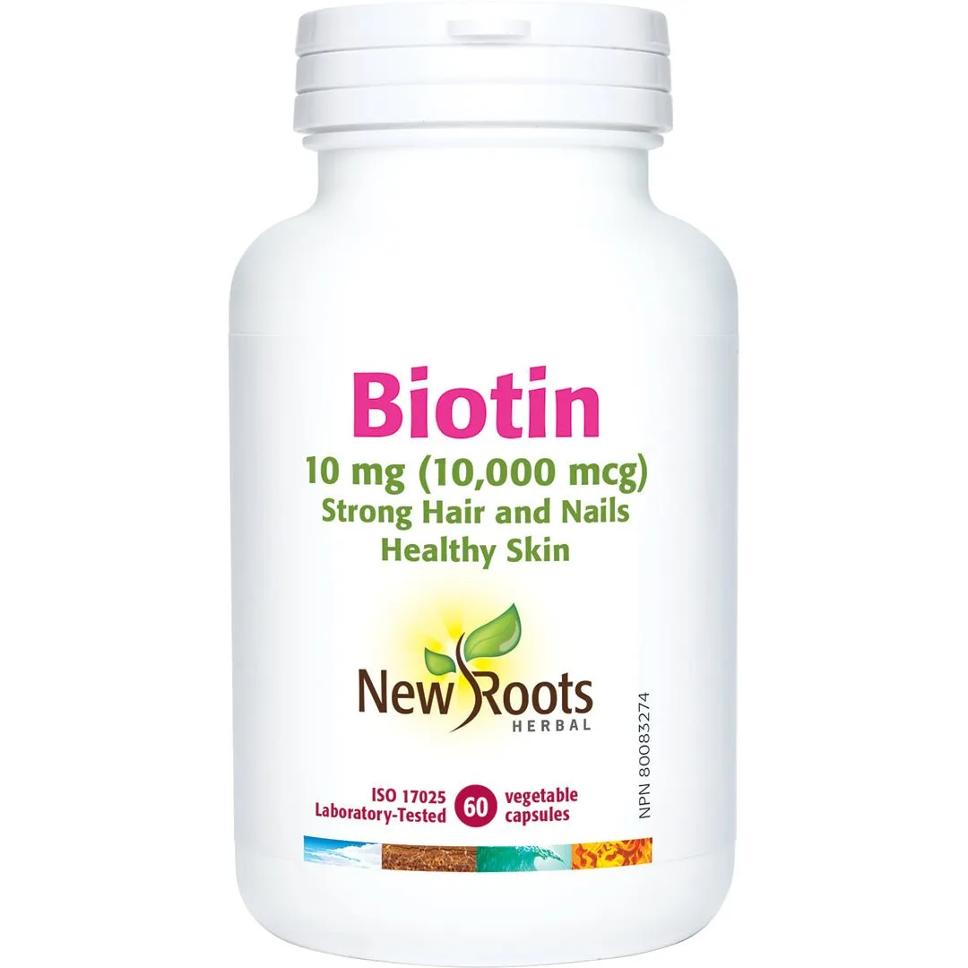 New Roots Biotin 10,000 mcg Veg Capsules