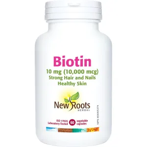 New Roots Biotin 10,000 mcg Veg Capsules