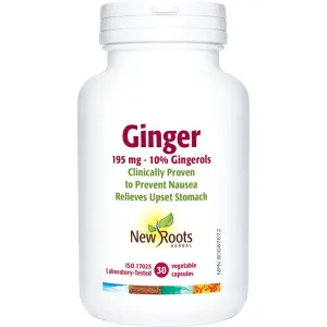 New Roots  Ginger Extract 30 Veg Capsules