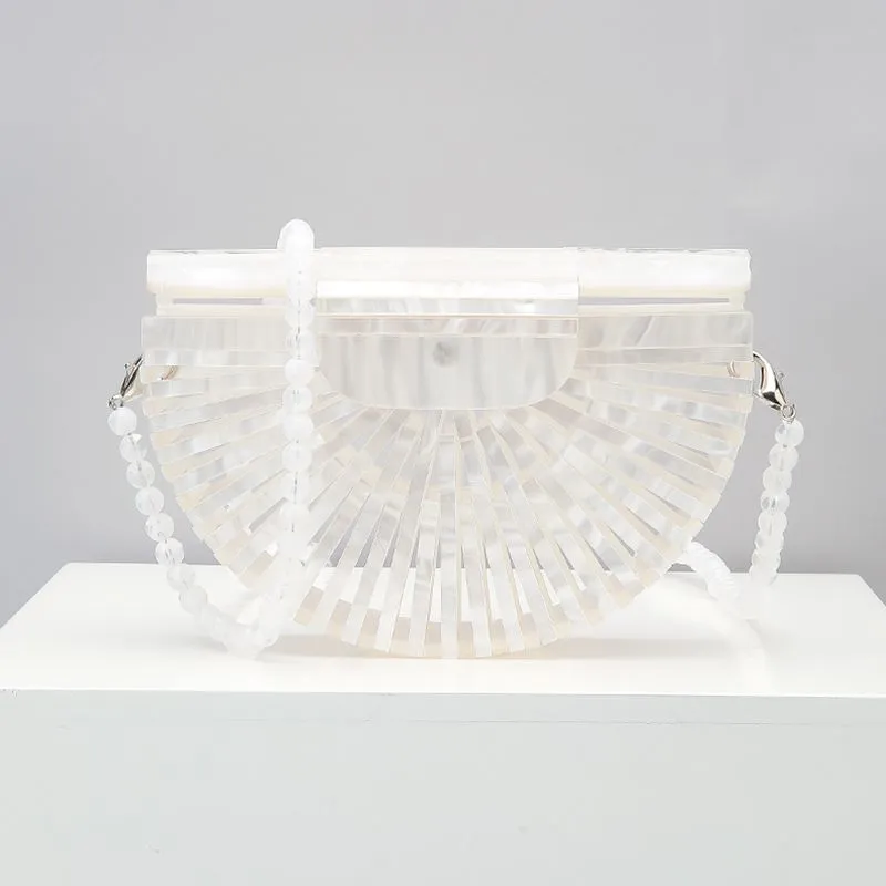 New Women's Hollow Hand Holding Diagonal Fashion Bamboo Basket Bag