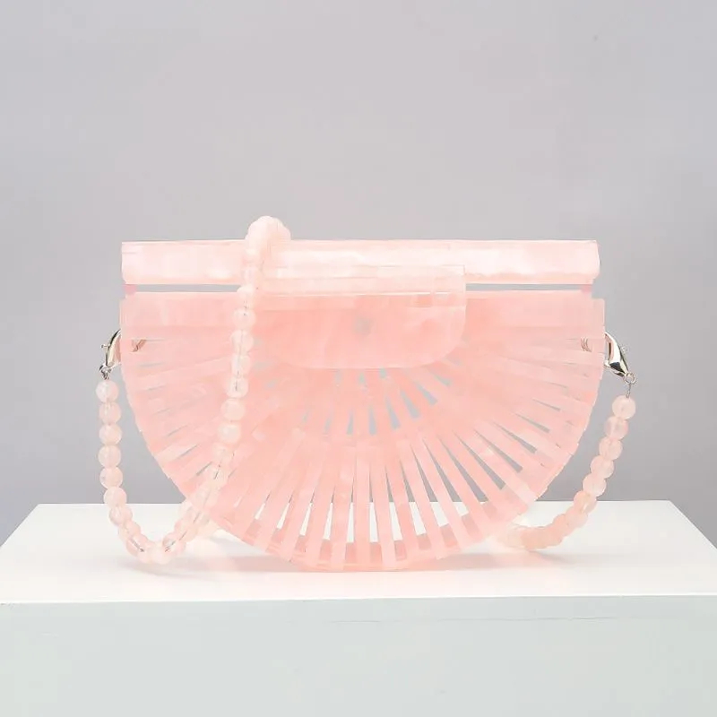 New Women's Hollow Hand Holding Diagonal Fashion Bamboo Basket Bag