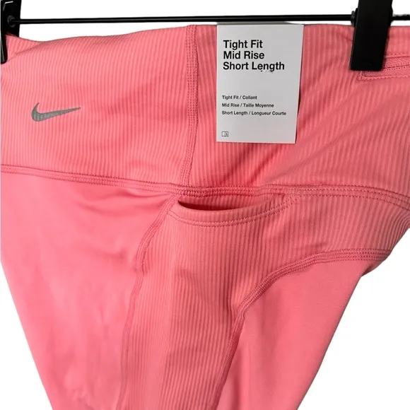 Nike Mid Rise Biker Shorts Pink NWT