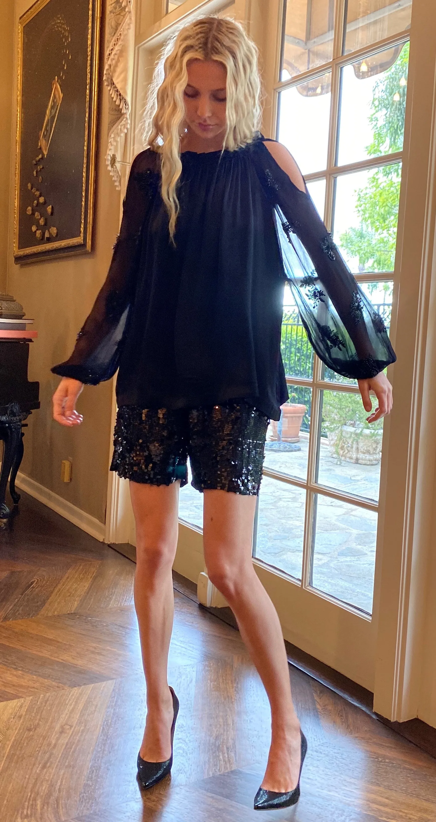Now 60% OFF - Lexi Sequin Short