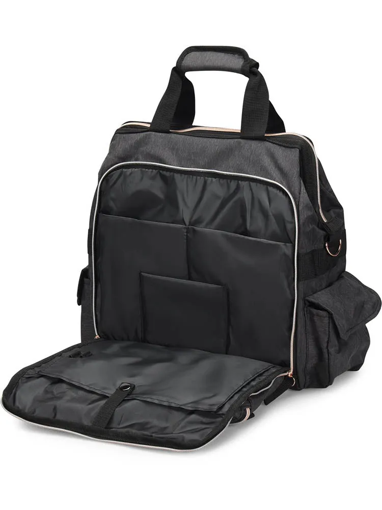 NurseMates Ultimate Medical Bag | Charcoal & Rose Gold