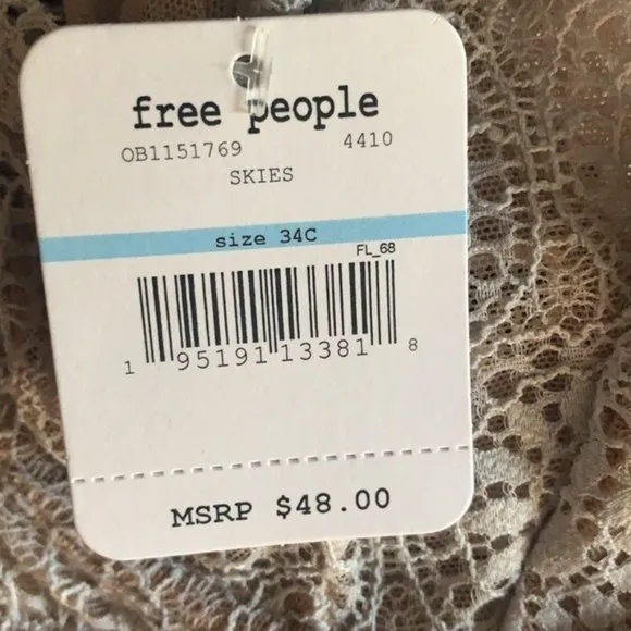 NWT Free People Starla Underwire Bra in Skies