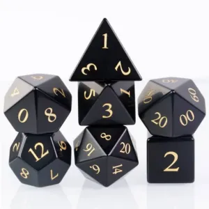 Obsidian - Engraved with Gold