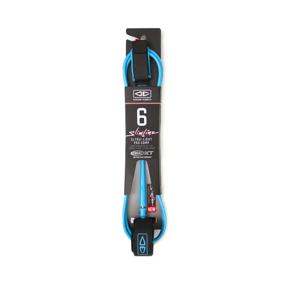 OCEAN & EARTH SLIM LINE ONE XT PRO COMP 6'0 LEASH BLUE