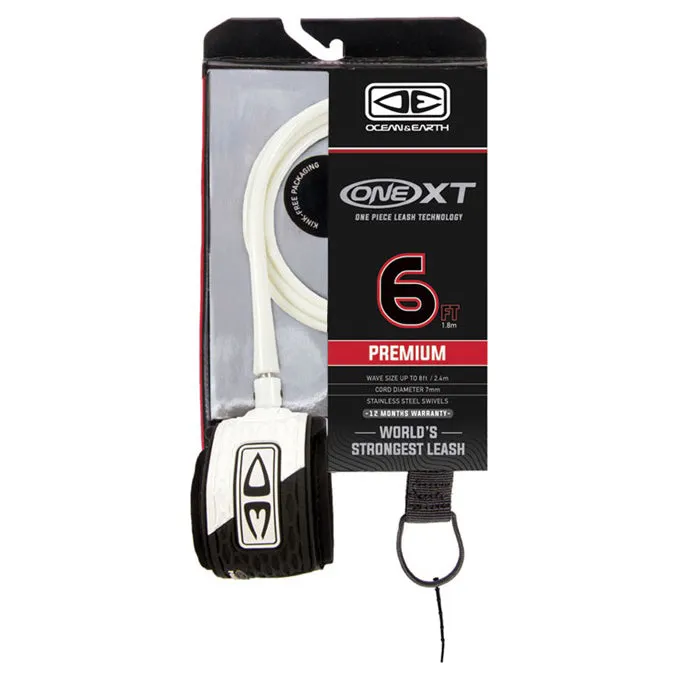 Ocean And Earth Premium One-XT Leash - 6ft White