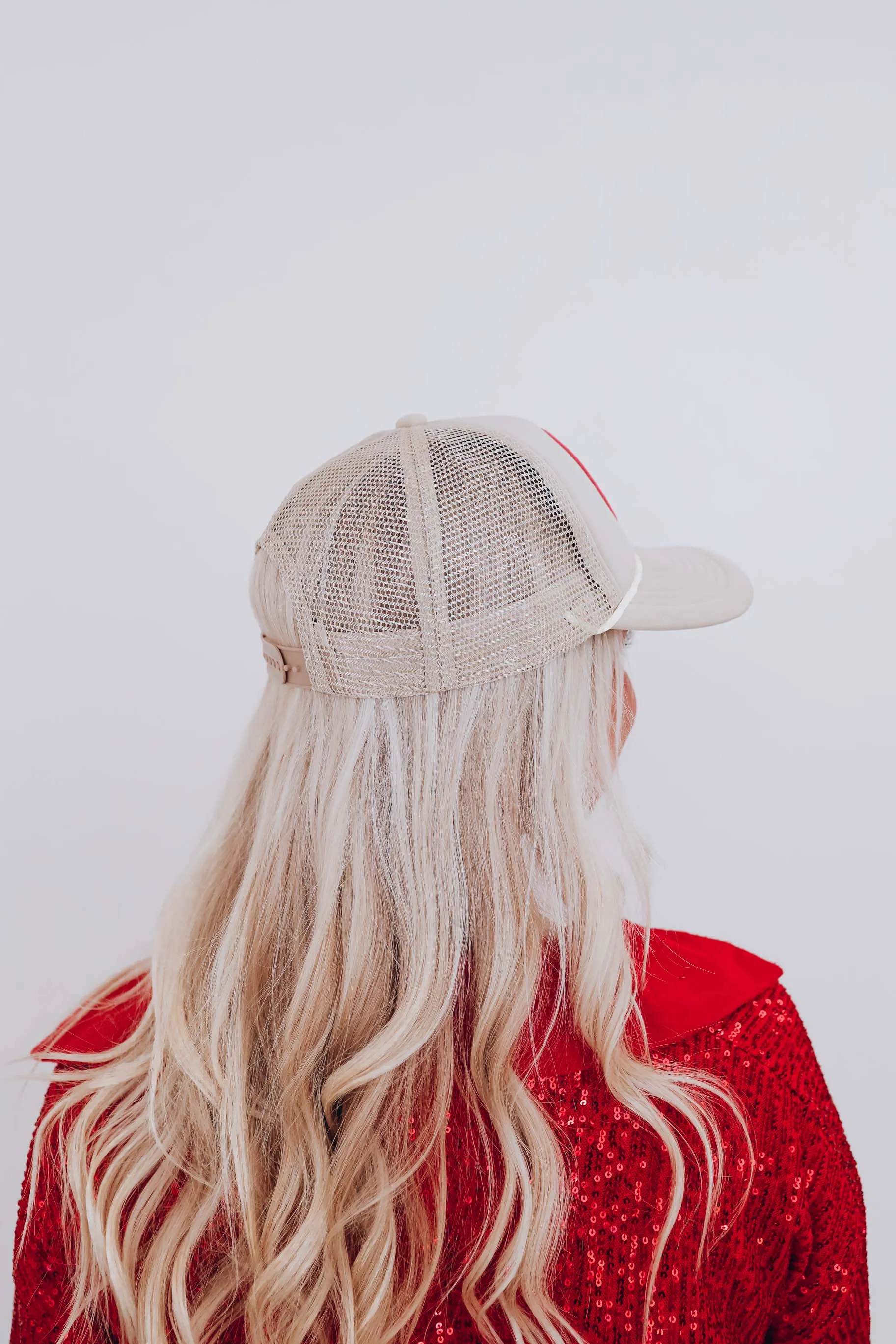 Oh Santa Baby Trucker Hat - Khaki