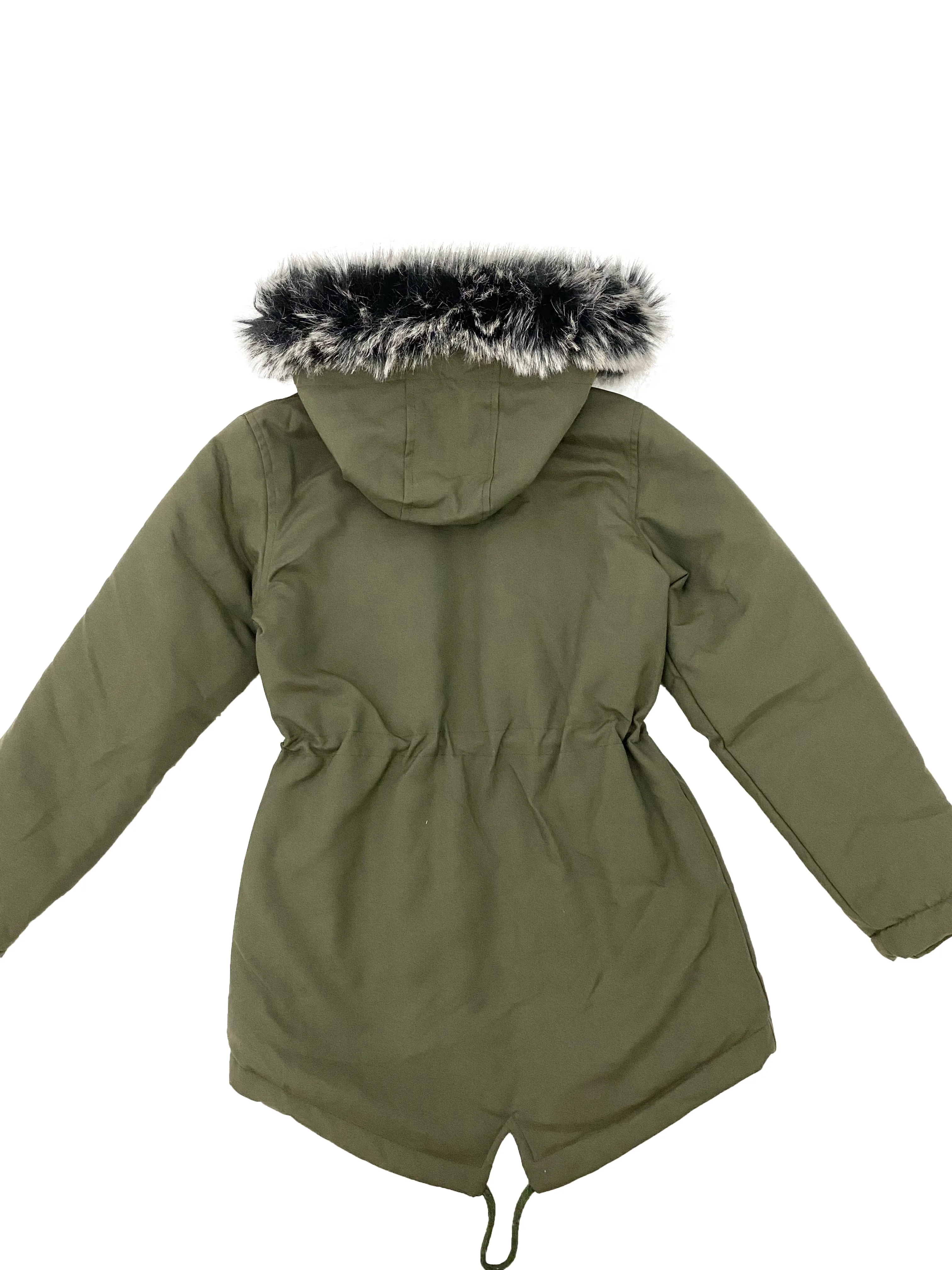 Olive Green Girl Parka Jacket