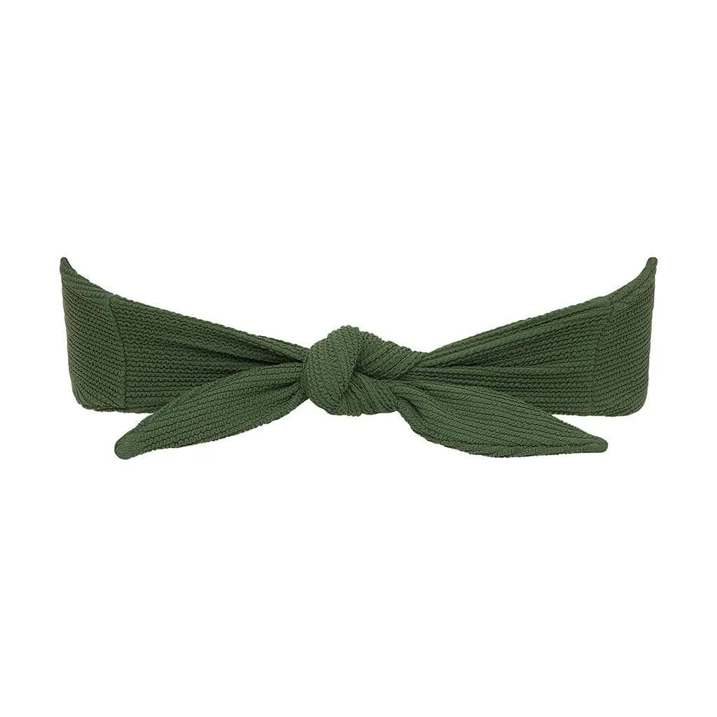 Olive Micro Scrunch Tori Bandeau Bikini Top