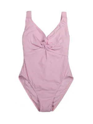 One Piece Underwire Knot Twist In Pink