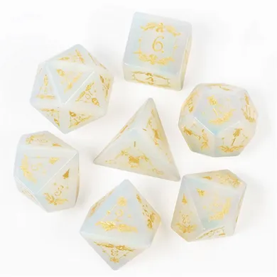 Opalite with Embellishment - Engraved with Gold