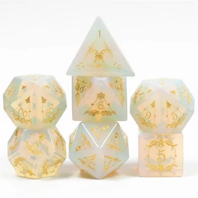 Opalite with Embellishment - Engraved with Gold